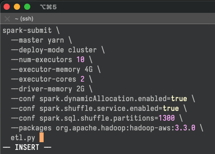 complex CLI command